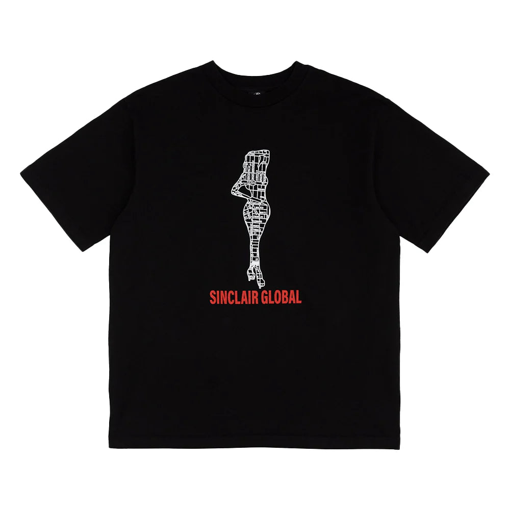 Sinclair Map Tee Black