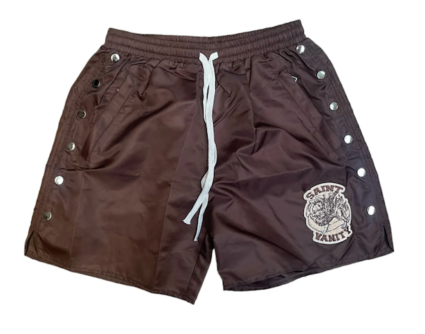 Brown Nylon Shorts