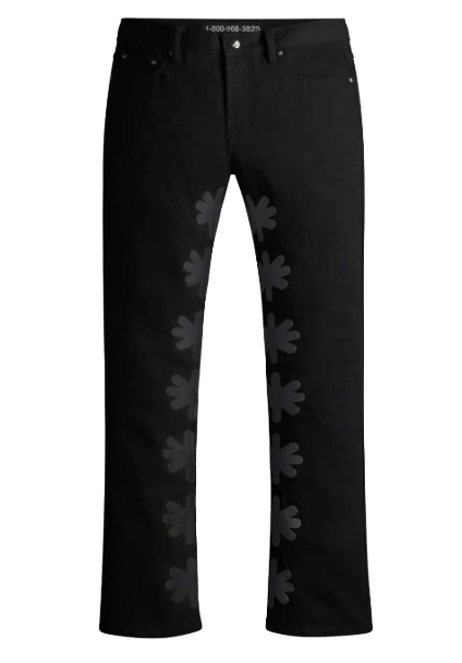 Black on Black Sun Logo Denim