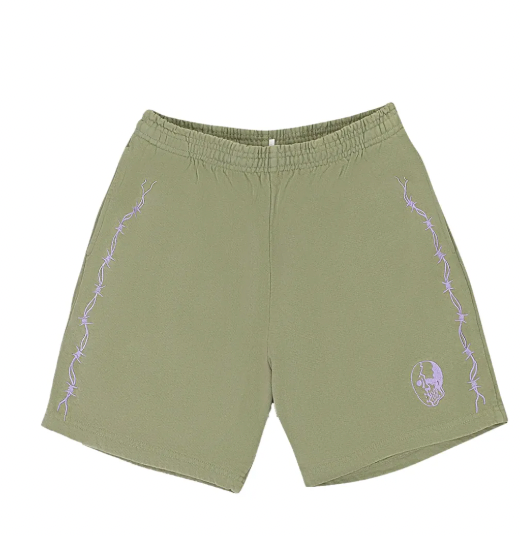 barber wire hockey mask olive shorts Warren Lotas
