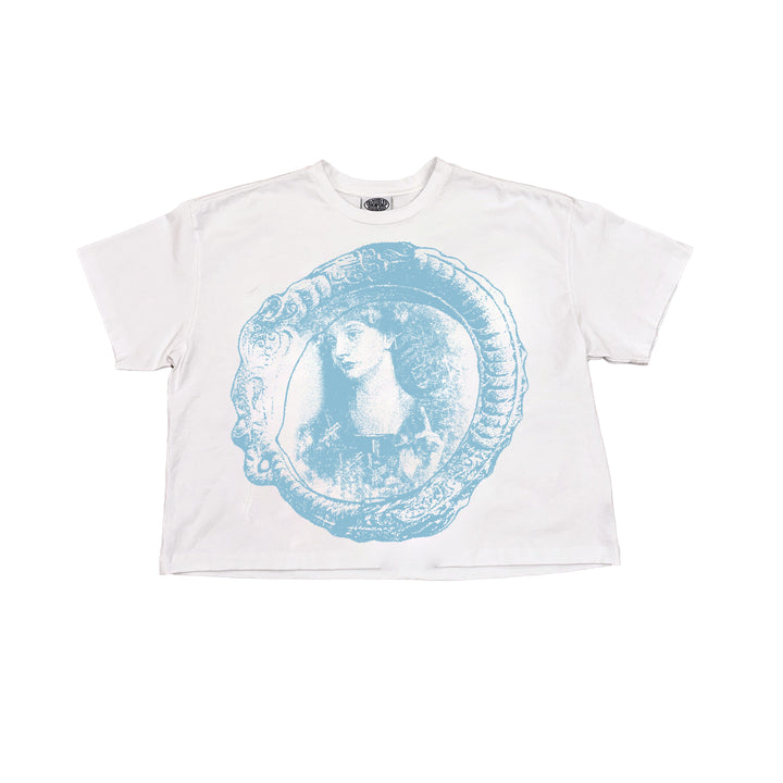 Lady In Blue White T-shirt