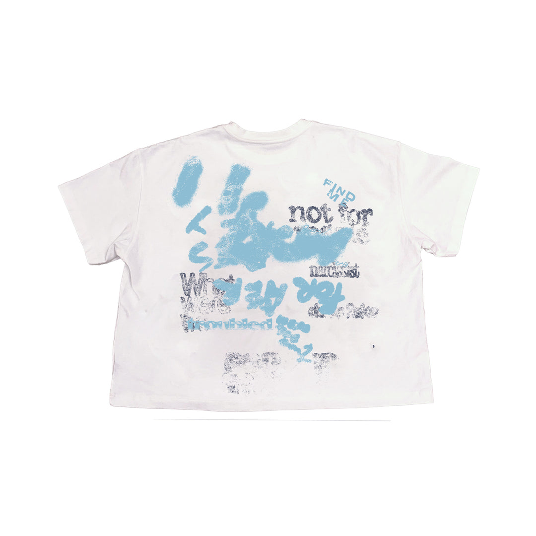 Lady In Blue White T-shirt