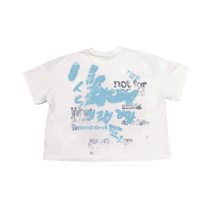 Lady In Blue White T-shirt