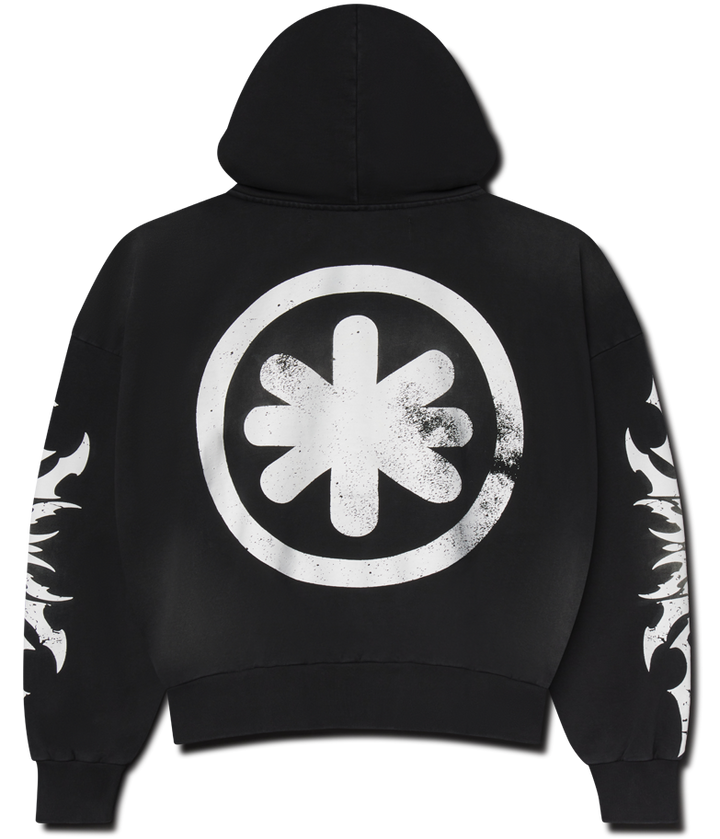 Complex Con Hoodie Acid Wash Black
